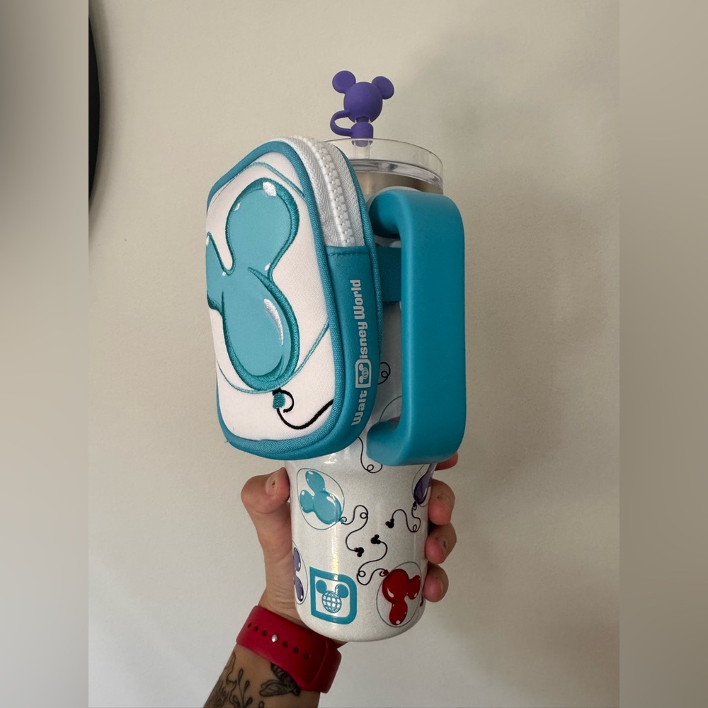 Disney parks tumbler with zipper pouch